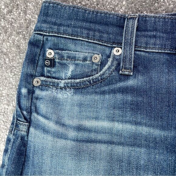 Ag Adriano Goldschmied The Beau Sloucy Skinny Distressed Medium Wash Jeans 25 - Picture 15 of 15